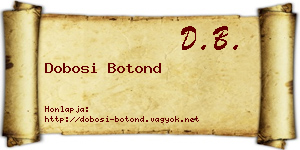 Dobosi Botond névjegykártya